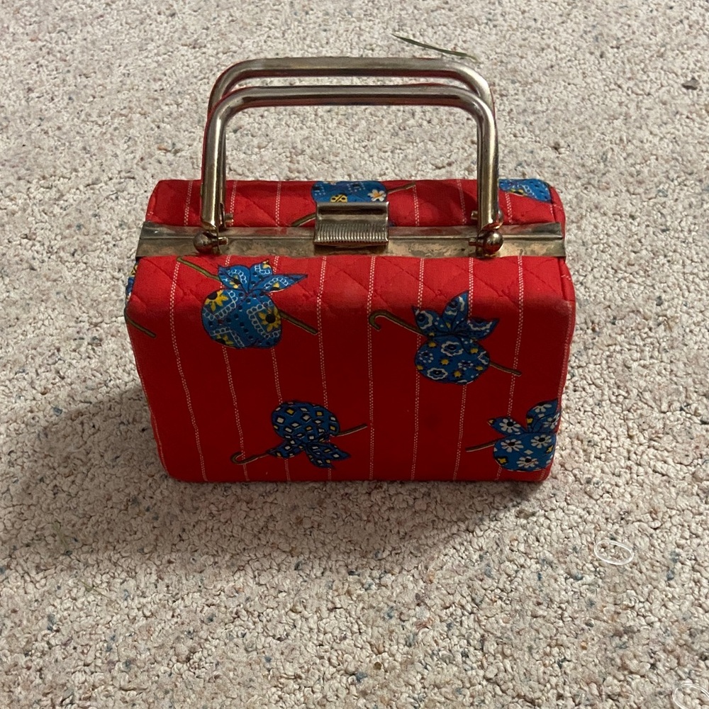 Red Floral Handbag